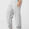 Pantalon de jogging épais Renown à revers – Gris chiné athlétique