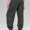 Pantalon de jogging « Retreat » en polaire High-Waist – Gris chiné foncé