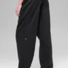 Pantalon de jogging « Retreat » en polaire High-Waist – Noir