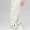 Pantalon de jogging Retreat High-Waist en polaire – Gris chiné blanc