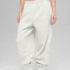 Pantalon de jogging Retreat High-Waist en polaire – Gris chiné blanc