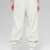 Pantalon de jogging Retreat High-Waist en polaire – Gris chiné blanc