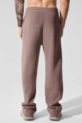 Pantalon de jogging Scholar à coupe droite – Gris champignon chiné