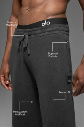 Pantalon de jogging Scholar à jambes droites – Anthracite