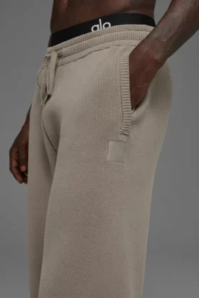 Pantalon de jogging Scholar à jambes droites – Cacao clair