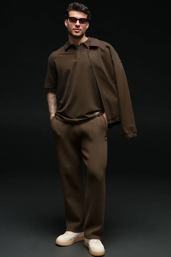 Pantalon de jogging Scholar à jambes droites - Espresso