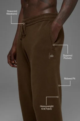 Pantalon de jogging Scholar à jambes droites – Espresso