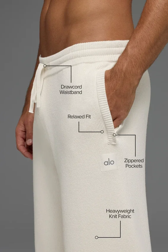 Pantalon de jogging Scholar à jambes droites - Ivoire