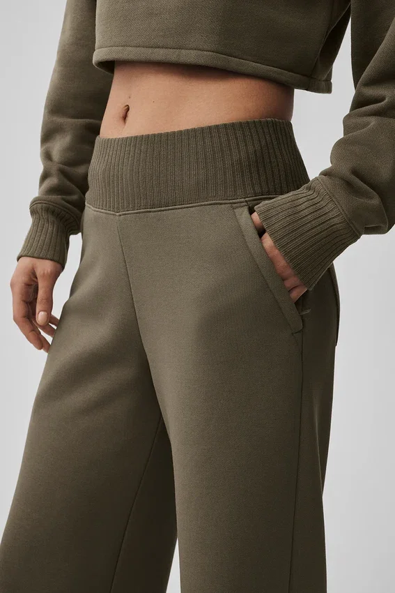 Pantalon de jogging Serenity à jambes larges - Olive Tree