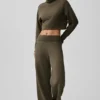 Pantalon de jogging Serenity à jambes larges - Olive Tree