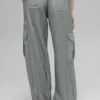 Pantalon de jogging Sheer Game Time à jambes larges - Gris lunaire