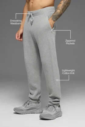 Pantalon de jogging Sports Club – Gris chiné athlétique