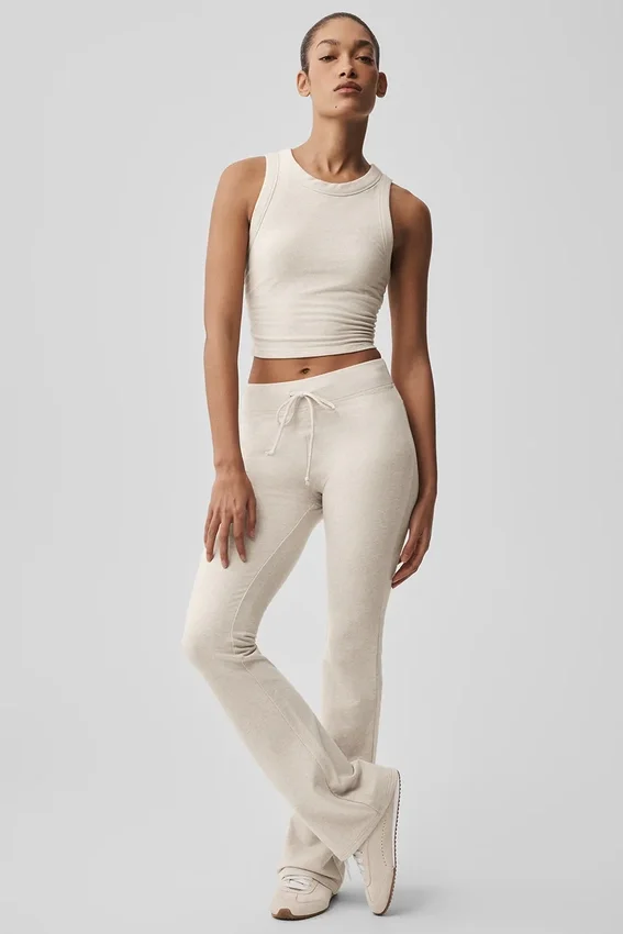 Pantalon de jogging Sway à coupe évasée - Avoine chiné