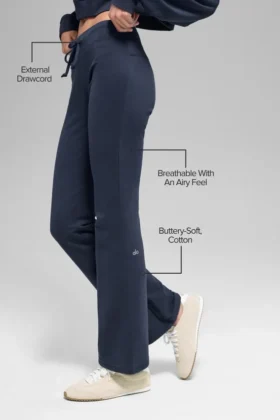 Pantalon de jogging Sway à coupe évasée – Bleu marine