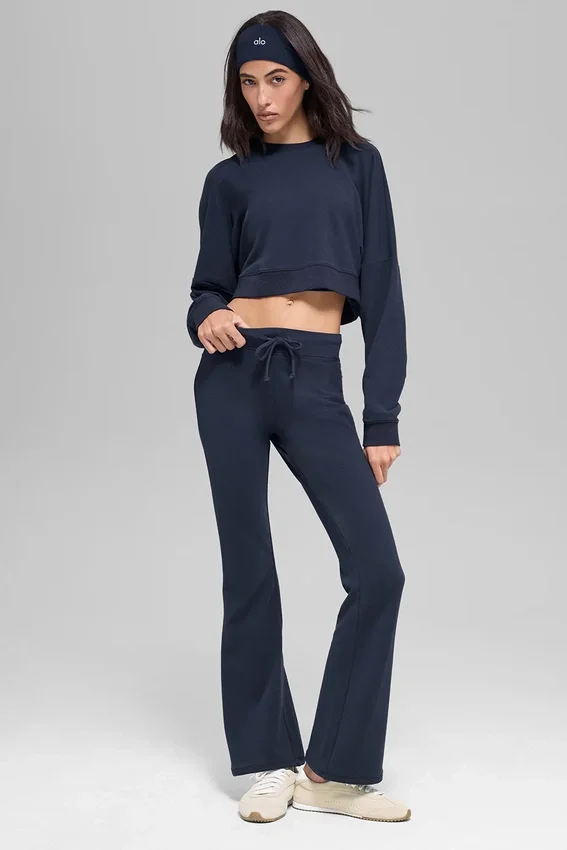 Pantalon de jogging Sway à coupe évasée - Bleu marine