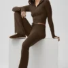 Pantalon de jogging Sway à coupe évasée - Espresso
