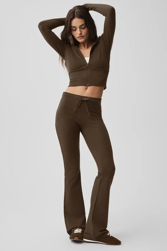 Pantalon de jogging Sway à coupe évasée - Espresso