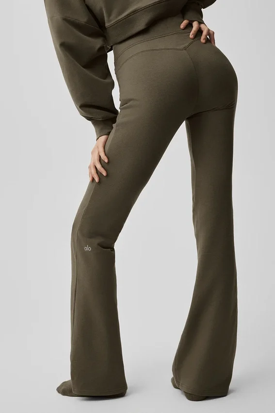 Pantalon de jogging Sway à coupe évasée - Olive Tree