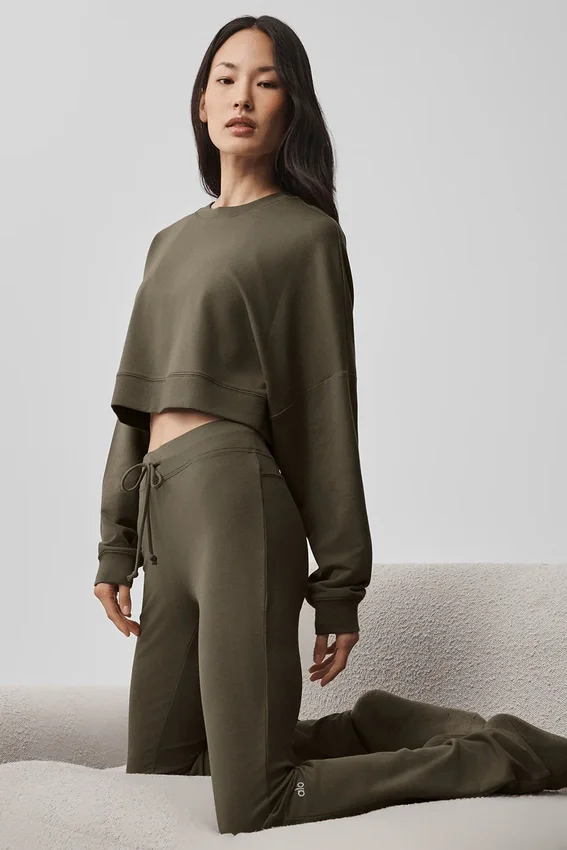 Pantalon de jogging Sway à coupe évasée - Olive Tree