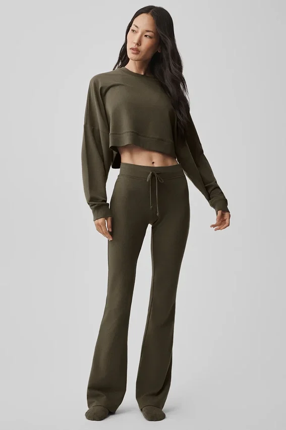 Pantalon de jogging Sway à coupe évasée - Olive Tree