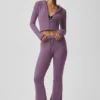 Pantalon de jogging Sway à coupe évasée - Prune