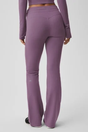 Pantalon de jogging Sway à coupe évasée – Prune