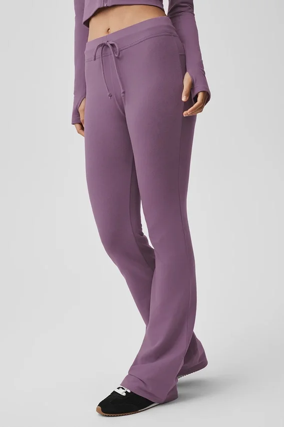 Pantalon de jogging Sway à coupe évasée - Prune