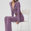 Pantalon de jogging Sway à coupe évasée - Prune