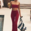Pantalon de jogging Sway à coupe évasée - Rouge « Summer Romance »