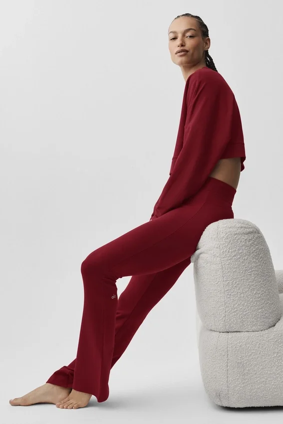 Pantalon de jogging Sway à coupe évasée - Rouge « Summer Romance »