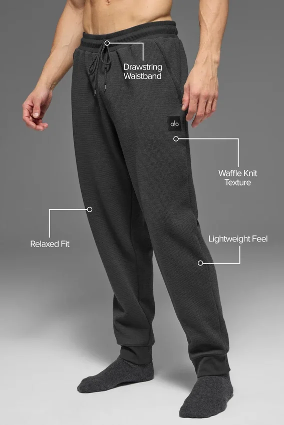 Pantalon de jogging Waffle Lounge – Anthracite
