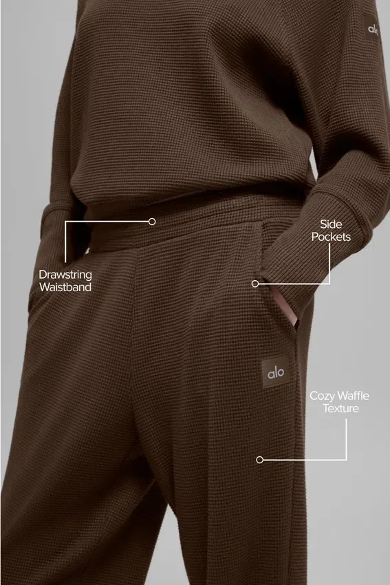 Pantalon de jogging Waffle Weekend Escape - Espresso