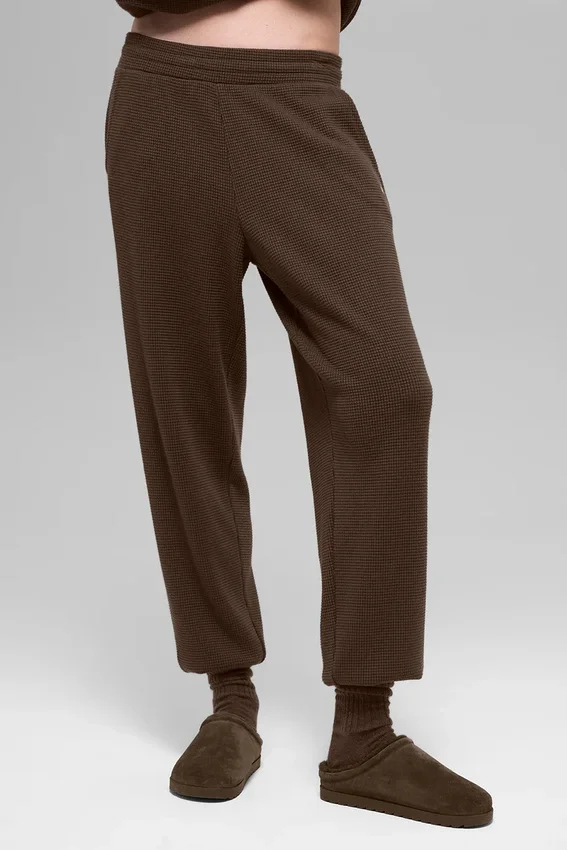 Pantalon de jogging Waffle Weekend Escape - Espresso