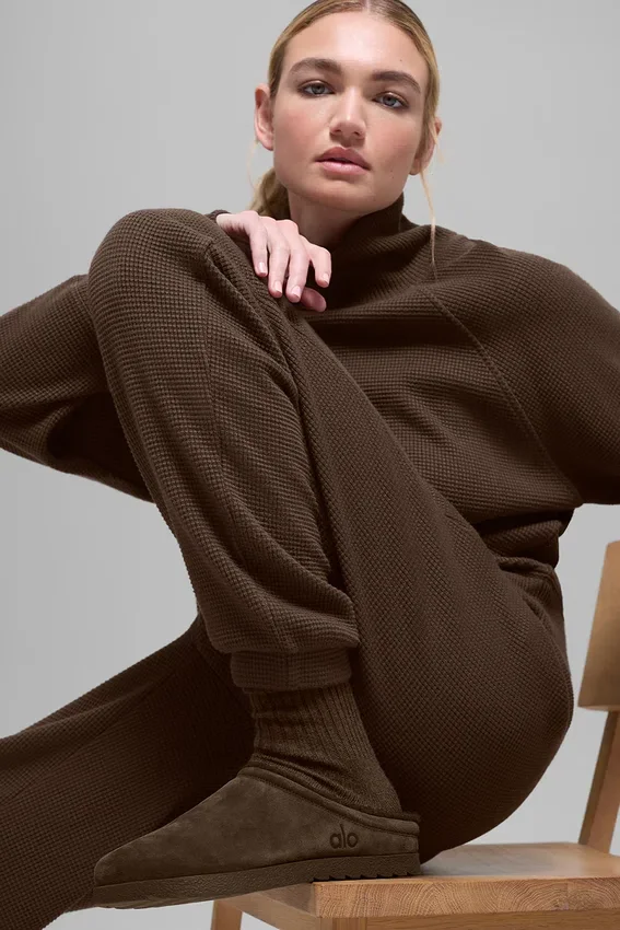 Pantalon de jogging Waffle Weekend Escape - Espresso