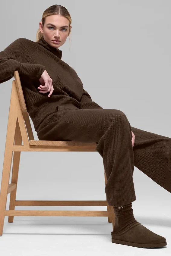 Pantalon de jogging Waffle Weekend Escape - Espresso