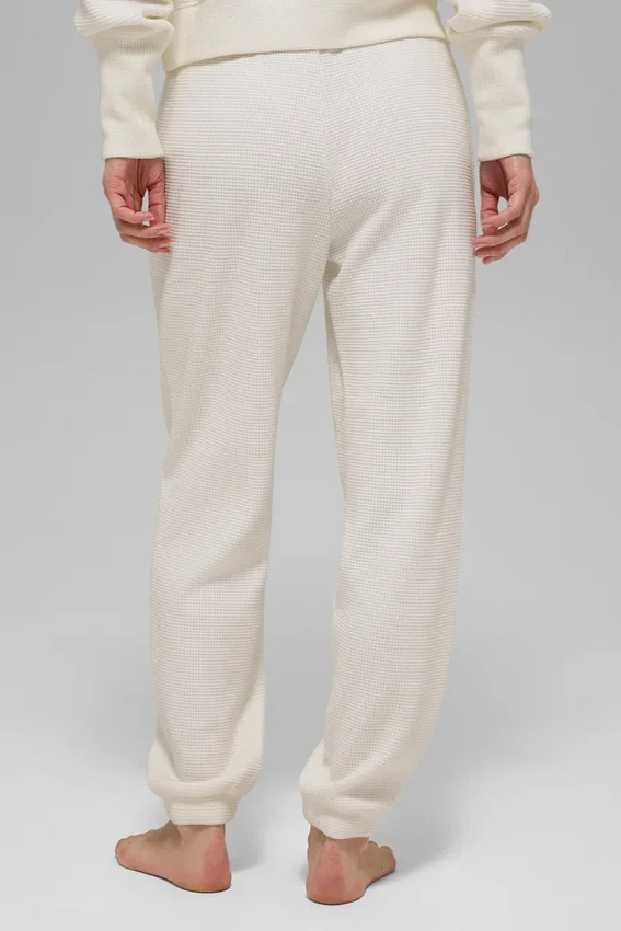 Pantalon de jogging Waffle Weekend Escape - Ivoire