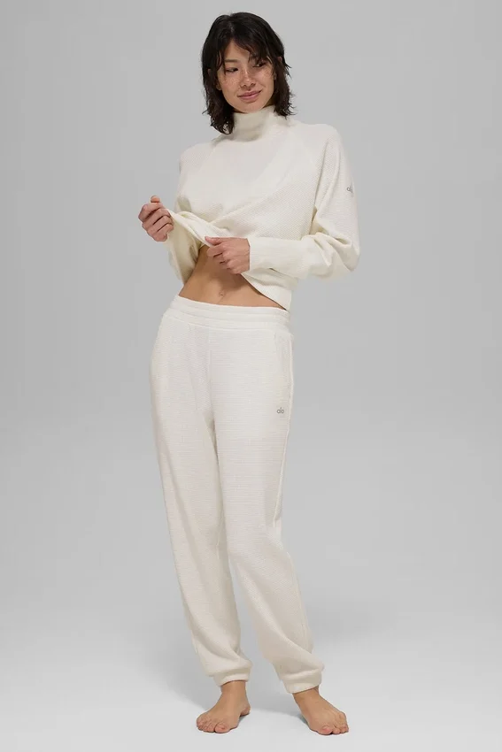 Pantalon de jogging Waffle Weekend Escape - Ivoire