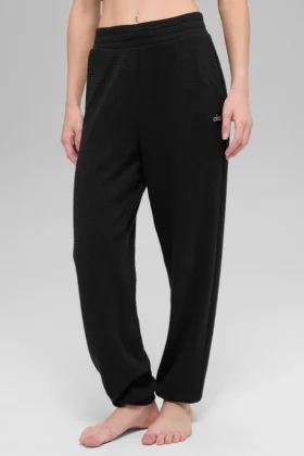 Pantalon de jogging Waffle Weekend Escape - Noir