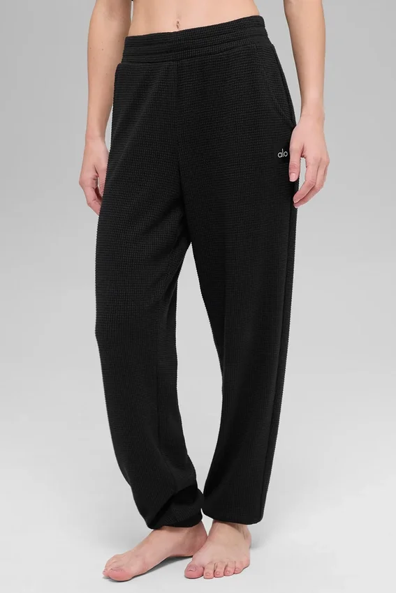Pantalon de jogging Waffle Weekend Escape - Noir
