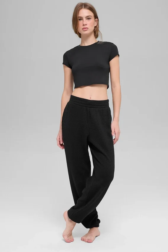Pantalon de jogging Waffle Weekend Escape - Noir