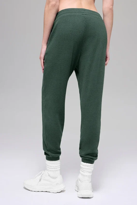 Pantalon de jogging Waffle Weekend Escape - Vert trèfle