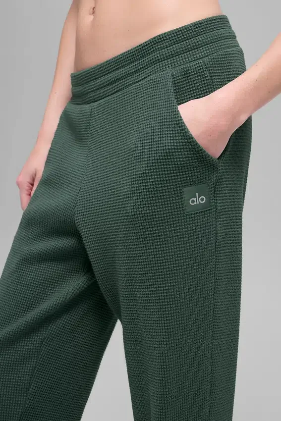 Pantalon de jogging Waffle Weekend Escape - Vert trèfle