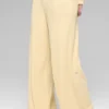 Pantalon droit Dreamlight à taille mi-haute – Jaune bougie