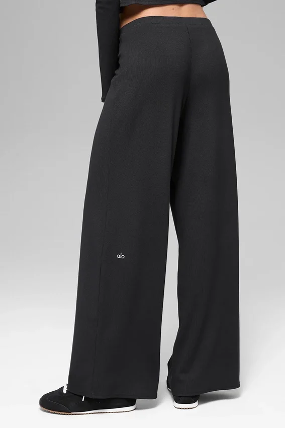Pantalon droit Dreamlight à taille mi-haute - Noir