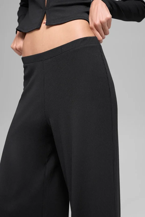 Pantalon droit Dreamlight à taille mi-haute - Noir