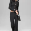 Pantalon droit Dreamlight à taille mi-haute - Noir