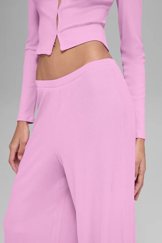 Pantalon droit Dreamlight à taille mi-haute - Rose Candy Heart