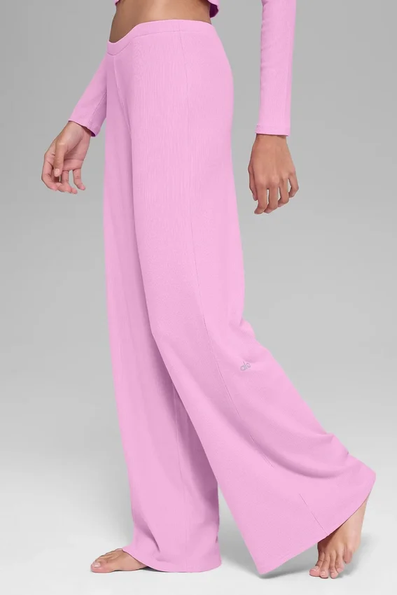 Pantalon droit Dreamlight à taille mi-haute - Rose Candy Heart