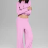 Pantalon droit Dreamlight à taille mi-haute - Rose Candy Heart