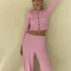 Pantalon droit Dreamlight à taille mi-haute - Rose Candy Heart